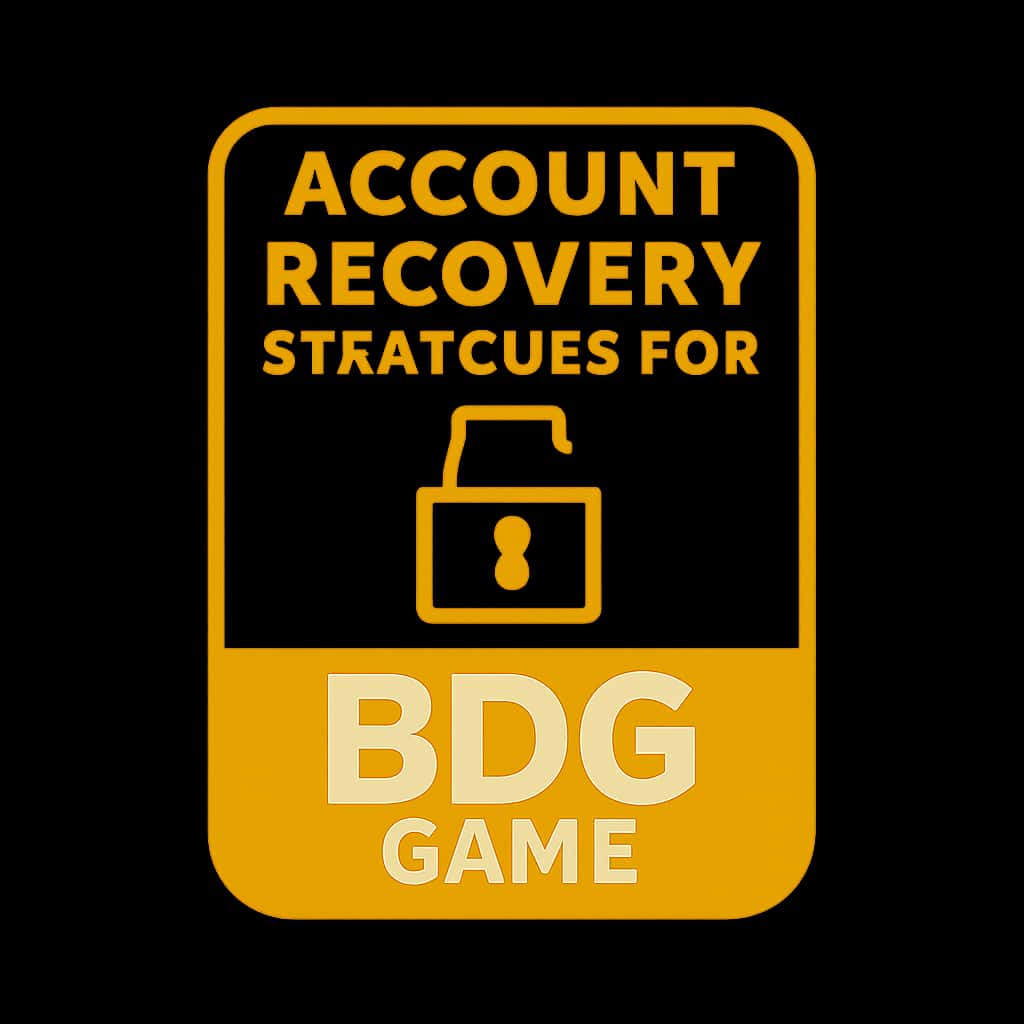 A badge representing account recovery strategies for BDG Game.