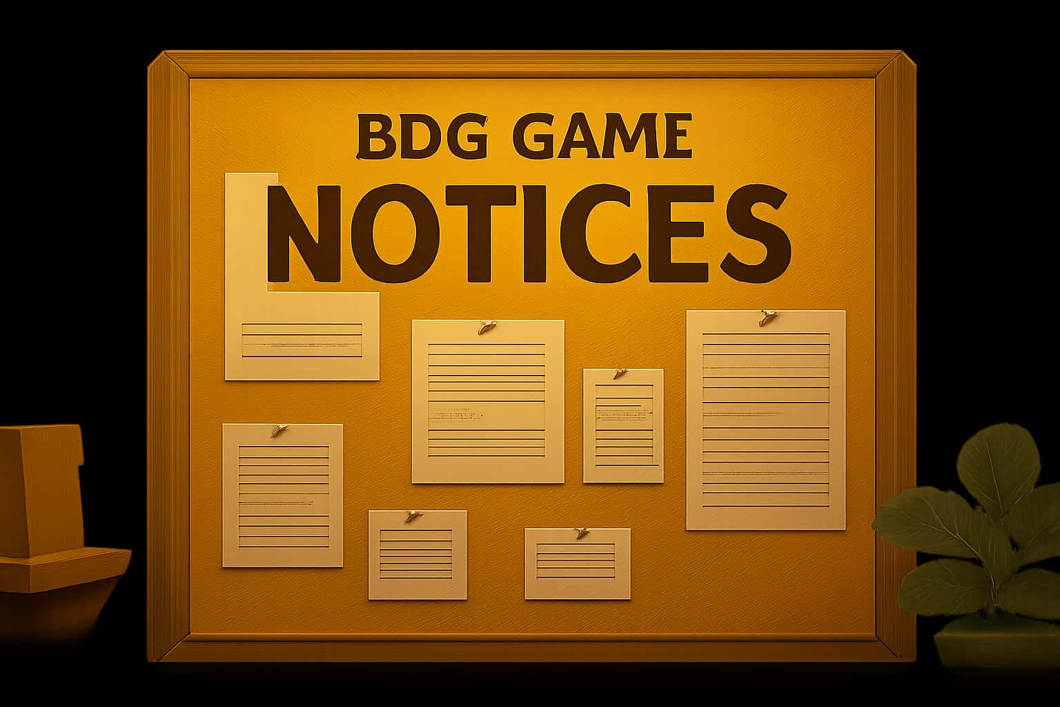 Informational graphic related to BDG Game Notices