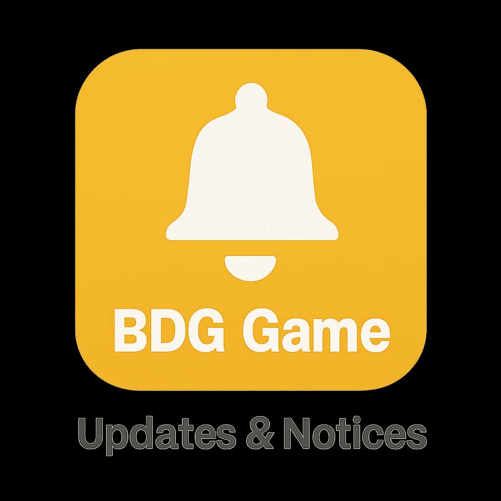 A simple badge illustrating BDG Game Updates & Notices.