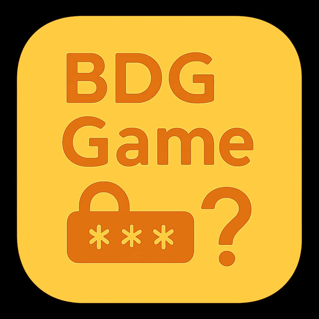 Icon representing password recovery for BDG Game.